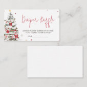 サンタ赤ちゃん服クリスマスおむつラッフル エンクロージャーカード (正面/裏面)