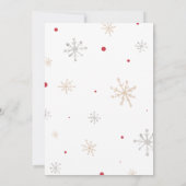 サンタ赤ちゃん服クリスマスベビーシャワー 招待状 (裏面)