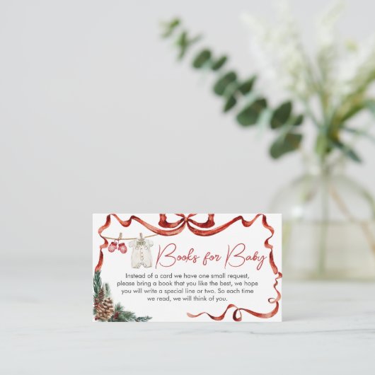 サンタ赤ちゃん服クリスマスベビーブックスベビー エンクロージャーカード (スタンド正面)