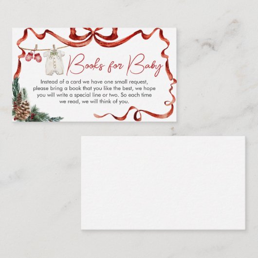 サンタ赤ちゃん服クリスマスベビーブックスベビー エンクロージャーカード (正面/裏面)
