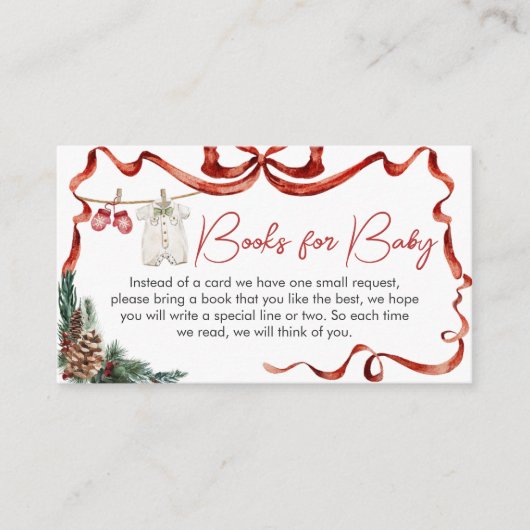 サンタ赤ちゃん服クリスマスベビーブックスベビー エンクロージャーカード (正面)