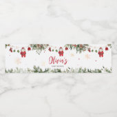 サンタ赤ちゃん衣冬クリスマスベビーシャワー ペットボトルラベル (シングルラベル)