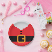 サンタ赤と白スーツのクリスマスパーティー ペーパープレート (パーティー)