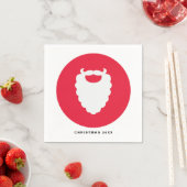 サンタ赤と白ヒードホモダンリデイ スタンダードカクテルナプキン (インサイチュ)