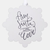 サンタ赤と白ーのクリスマス雪だるま オーナメントカード (裏面)