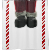 サンタ足ズクリスマスホリデー シャワーカーテン (正面)