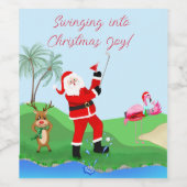 サンタ遊がマルティーニパーティーで水から出た ワインラベル (シングルラベル)