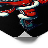 サンタ遊のアメリカンフットボールのクリスマスウィメンズ ポスター (角)