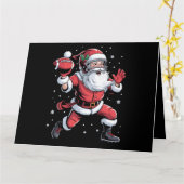 サンタ遊のアメリカンフットボール・クリスマス カード (黄色い花)