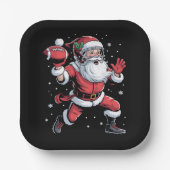 サンタ遊のアメリカンフットボール・クリスマス ペーパープレート (正面)