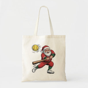 サンタ遊のソフトボールのクリスマスプレーヤースポーツ トートバッグ