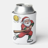 サンタ遊のソフトボールのクリスマスプレーヤースポーツ 缶クーラー (缶正面)