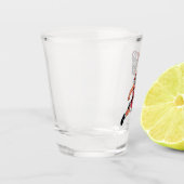 サンタ遊のバスケットボールクリスマススポーツ愛好家 ショットグラス (左)