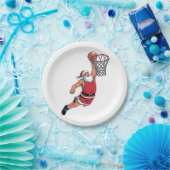 サンタ遊のバスケットボールクリスマススポーツ愛好家 ペーパープレート (パーティー)