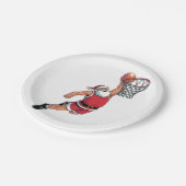 サンタ遊のバスケットボールクリスマススポーツ愛好家 ペーパープレート (アングル)