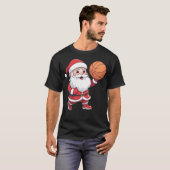 サンタ遊のバスケットボールクリスマス Tシャツ (正面フル)