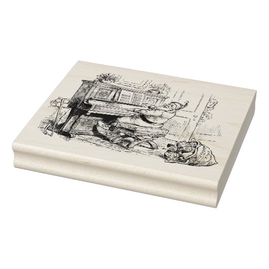 サンタ遊のピアノクリスマスモーニング ラバースタンプ (スタンプ)