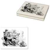 サンタ遊のピアノクリスマスモーニング ラバースタンプ (押印)