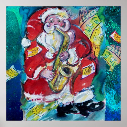 サンタ遊のSAX、ミュージカルクリスマスナイトパーティー ポスター (正面)
