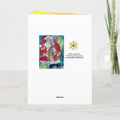 サンタ遊のSAX、ミュージカルクリスマス金ゴールドフローラ シーズンカード (裏面)