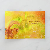 サンタ遊のSAX、ミュージカルクリスマス金ゴールドフローラ シーズンカード (内部)