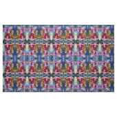 サンタ遊クロースのハープ月の光のクリスマス ファブリック (ファットクウォーター)