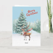 サンタ遊ゴフトナカイが待つ カード (裏面)