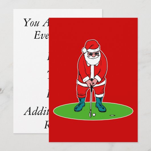 サンタ遊ゴルフ 招待状 (正面/裏面)