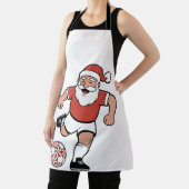 サンタ遊サッカーのクリスマスプレーヤースポーツ エプロン (インサイチュ)