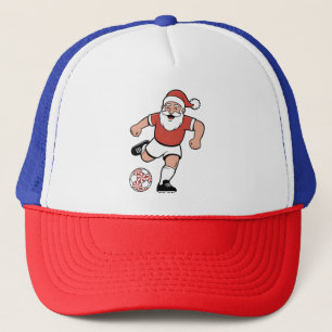 サンタ遊サッカーのクリスマスプレーヤースポーツ キャップ