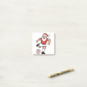 サンタ遊サッカーのクリスマスプレーヤースポーツ ポストイット (デスク上)