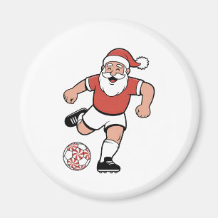 サンタ遊サッカーのクリスマスプレーヤースポーツ マグネット