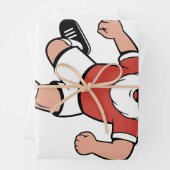 サンタ遊サッカーのクリスマスプレーヤースポーツ ラッピングペーパーシート (インサイチュ)