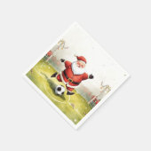 サンタ遊サッカークリスマス スタンダードカクテルナプキン (角)