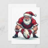 サンタ遊ーのサッカーファンタジーのクリスマスプレイヤー ノートカード (正面/裏面)