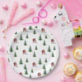 サンタ遊ーホッケーナプキンギフトクリスマスパーティー ペーパープレート (パーティー)