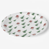 サンタ遊ーホッケーナプキンギフトクリスマスパーティー ペーパープレート (アングル)