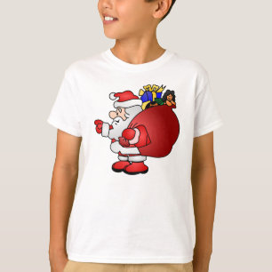 サンタ運のバッグのおもちゃTシャツ Tシャツ