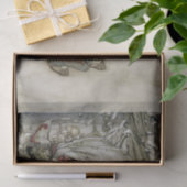 サンタ運クロースが雪の上から贈り物を 薄葉紙 (ギフト)