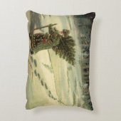 サンタ運クロースの木 アクセントクッション (裏面(縦))