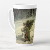 サンタ運クロースの木 カフェラテマグ (左アングル)