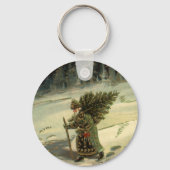 サンタ運クロースの木 キーホルダー (正面)