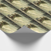 サンタ運クロースの木 ラッピングペーパー (角)