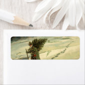 サンタ運クロースの木 ラベル (インサイチュ)