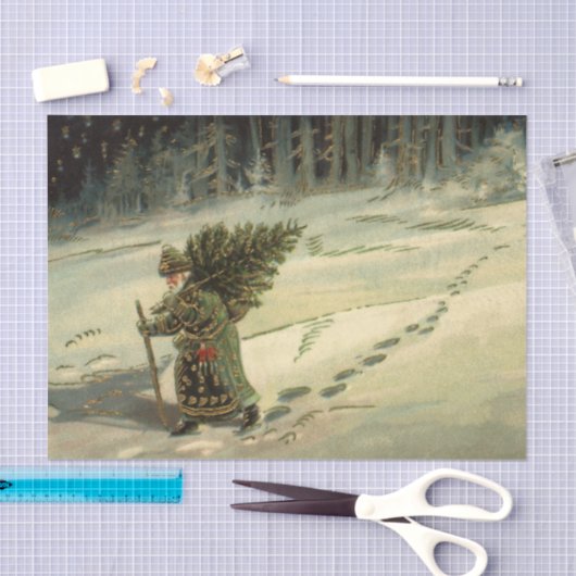 サンタ運クロースの木 薄葉紙 (クラフト)