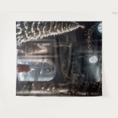 サンタ遠くにスニーククリスマス魔法ウォールアート タペストリー (正面(横))