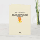 サンタ遠くにフェの伝統を燃やす シーズンカード (裏面)