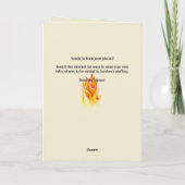 サンタ遠くにフェの伝統を燃やす シーズンカード (裏面)