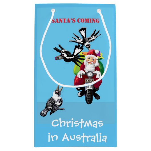 サンタ郵便配達プレゼント スモールペーパーバッグ (裏面)