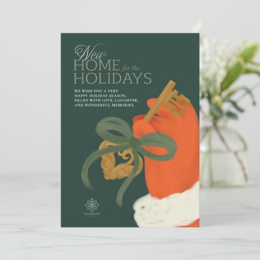 サンタ鍵ニューホームクリスマスグリーティング シーズンカード (スタンド正面)